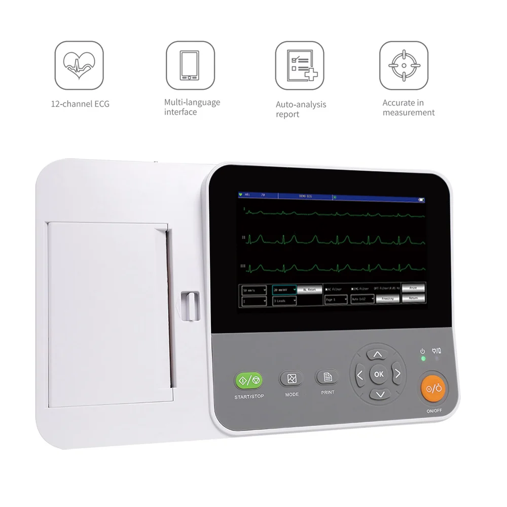 Портативный электрокардиограф CONTEC E6 ecg по низкой цене больничный