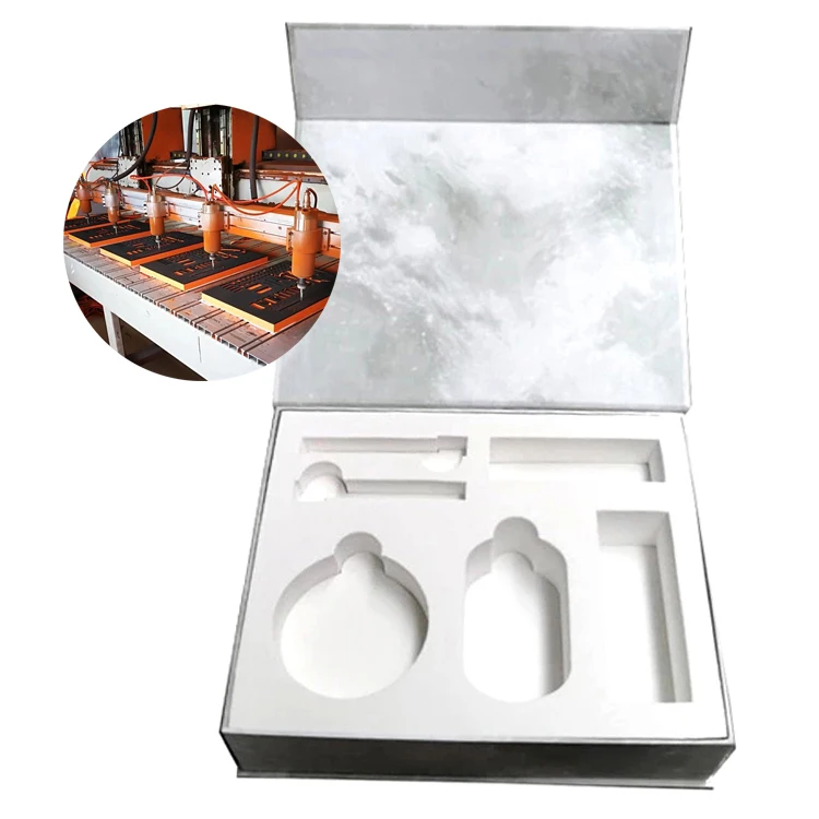 2024 Custom Eva Foam Milded Insert Holding Tube Packing White for makeup cosmetic gift set black magnetic gift box Protection