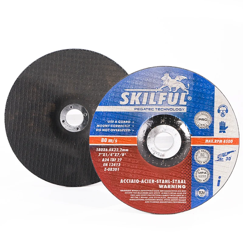 High Quality Wholesale Abrasive Tools For 7 inch Angle Grinder Skilful Series 180*6*22.2 mm Grinding Disc