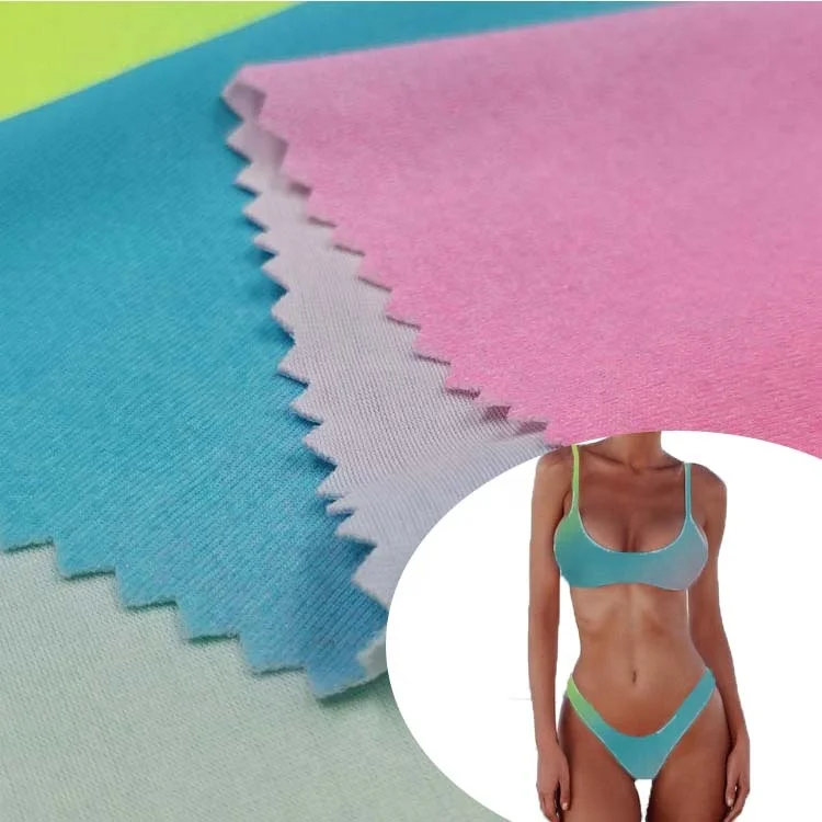 wholesale spandex lots mixed gradually changed color patchwork fabric for swimwear lingerie activewear