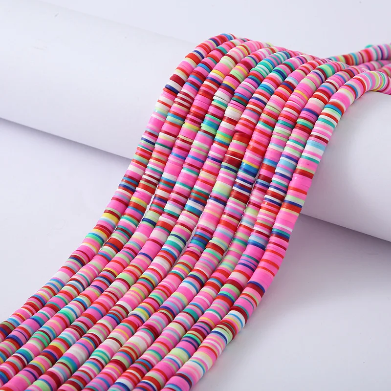 DIY Soft Ceramic String Beads 6MM Scattered Pieces in Monochromatic Colours Jewelry Accessory Material Colorful Ceramic Beads