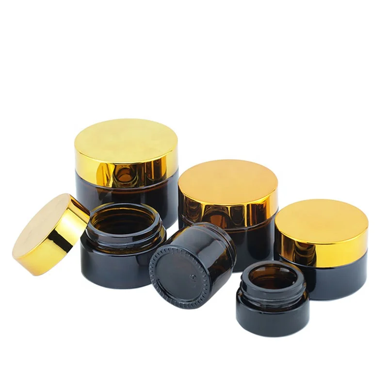 Wholesale 50g 30g 20g 15g 10g 5g Round Glass Container Skin Care Face Cream Jars For Cosmetic Packaging