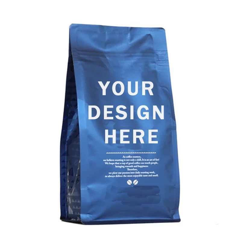 Custom Coffee Bags Wholesale Coffee Bean Gusset Selling Fashion Tea Coffee Bags Heat Seal Pack Pouches with Degassing Valve