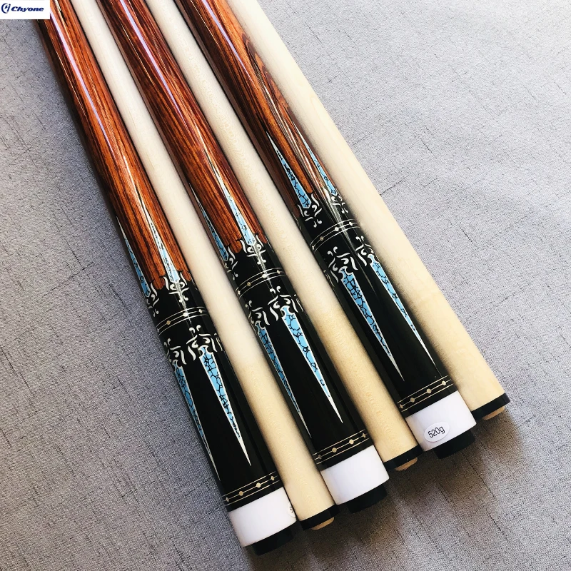 Regas wood with very straight shaft  hot silver stamp sticker carom cue decal pool cue