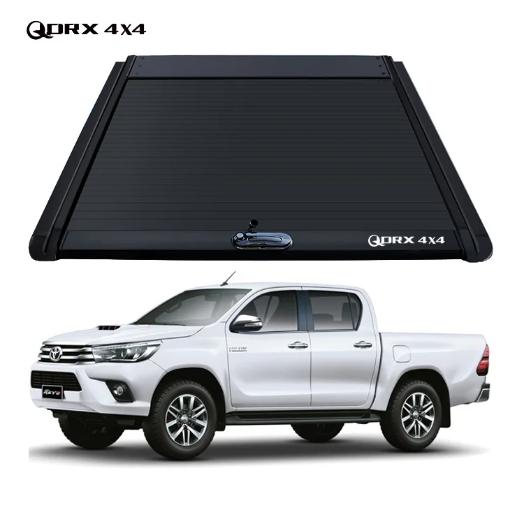 Chinese manufacture retractable tonneau cover pickup truck bed cover roller lid for Toyota Hilux