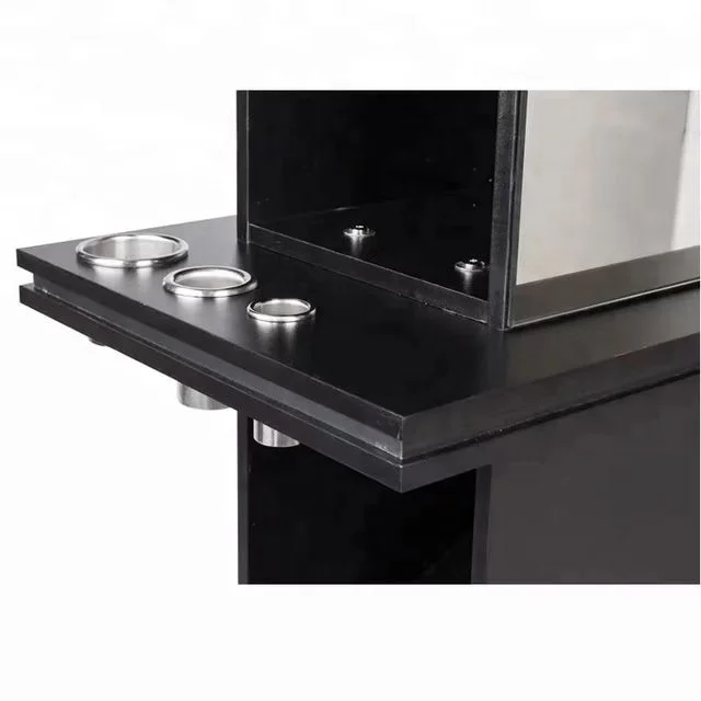 Beauty salon equipment DreamSalon  DOUBLE SIDED SALON STATION IN BLACK Peluqueria manufacturer factory