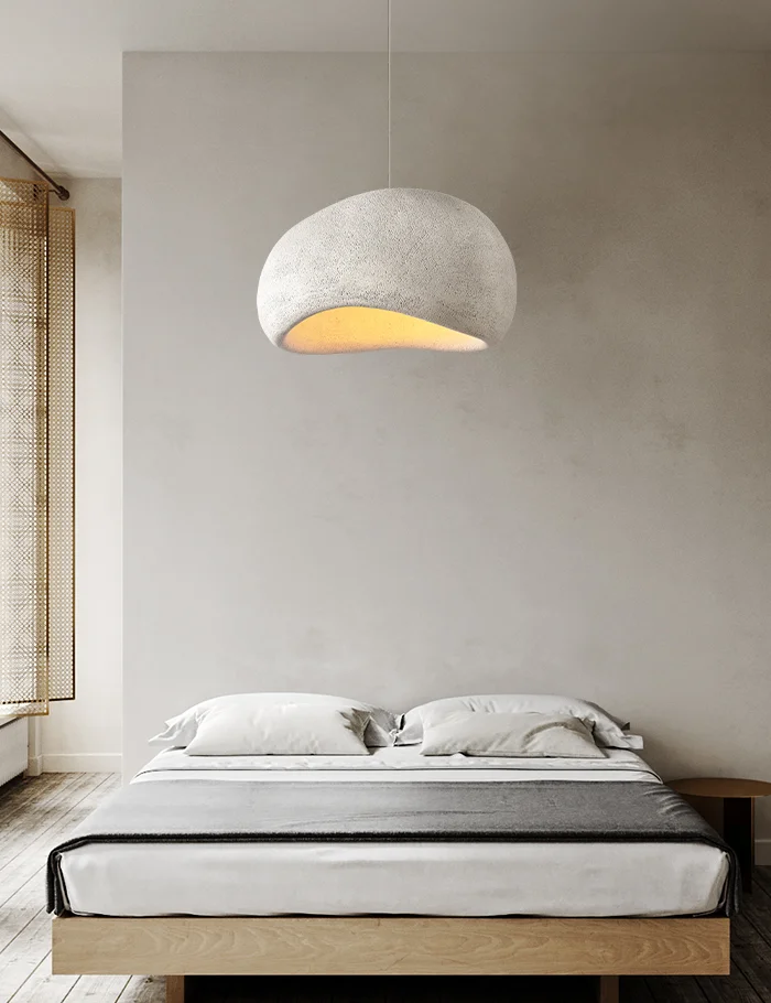 Oriental Tone Art Mushroom Cloud Pendant Light for Living Room Bedroom Dinning Room