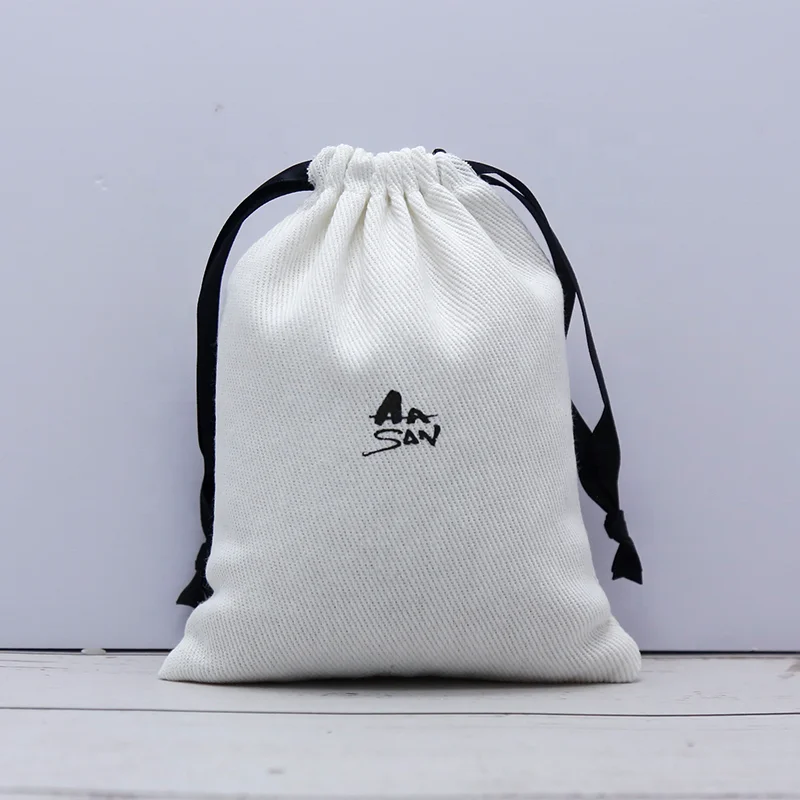 Jewelry Storage Cotton Twill Pouch Gift Packaging Drawstring Twill Cotton Jewelry Pouch With Custom Printed