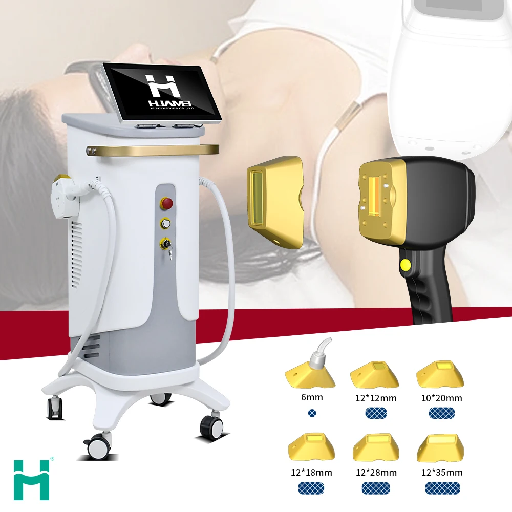 Huamei Professional Laser Hair Removal Machine 4 Wave 808nm Ice Diode Laser hair removal Machine