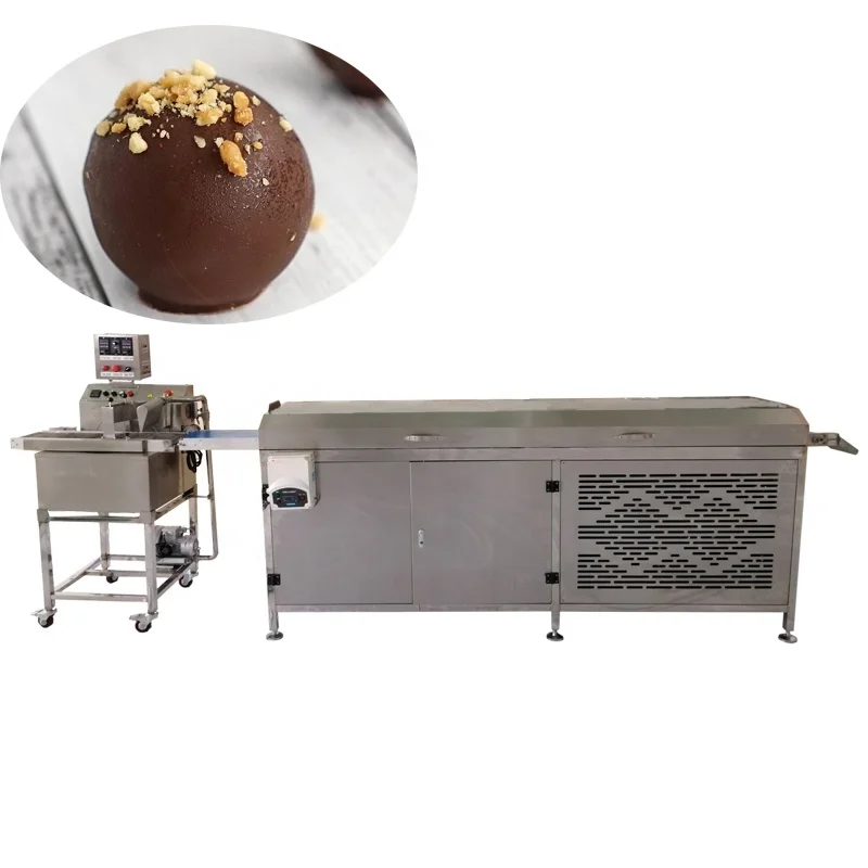 PAPA Energy Saving Small Size 15KG Chocolate Enrober Enrober Chocolate Machine With Cooling Tunnel