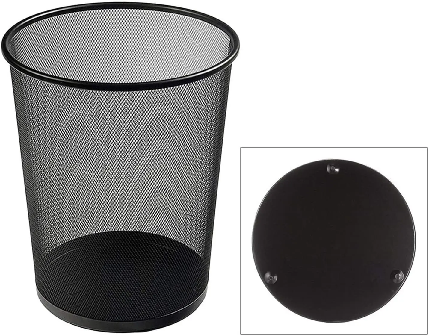 Mesh Bin Waste Paper Office Can Waste Bin Wastebasket Welding Round Paper Basket