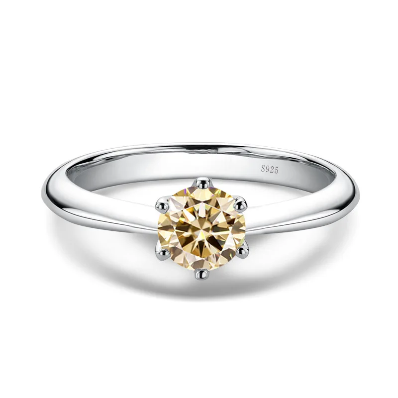 Jewelry factory wholesale fine gemstones Moissanite diamond hot sale 925 silver ring