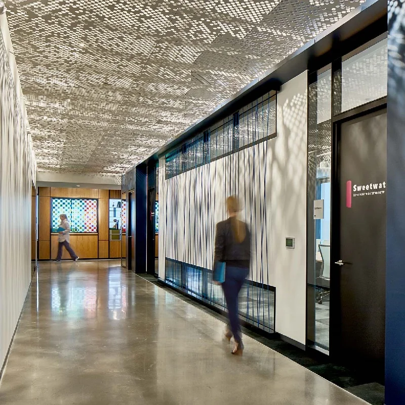 Character office decoration  perforated aluminum 3d wall paneling interior