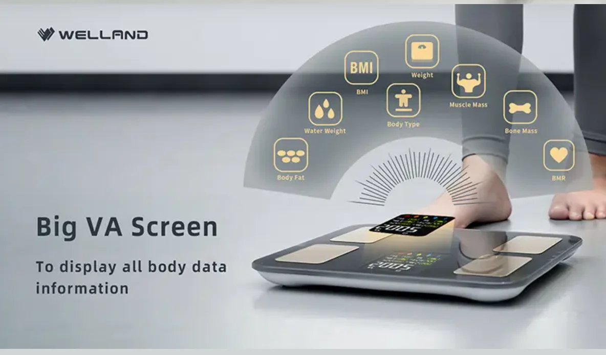 BMI Smart Digital Weight Analyzer 180KG Mini Digital Display Rectangle American Style Electronic Balance Scale Bluetooth Scale