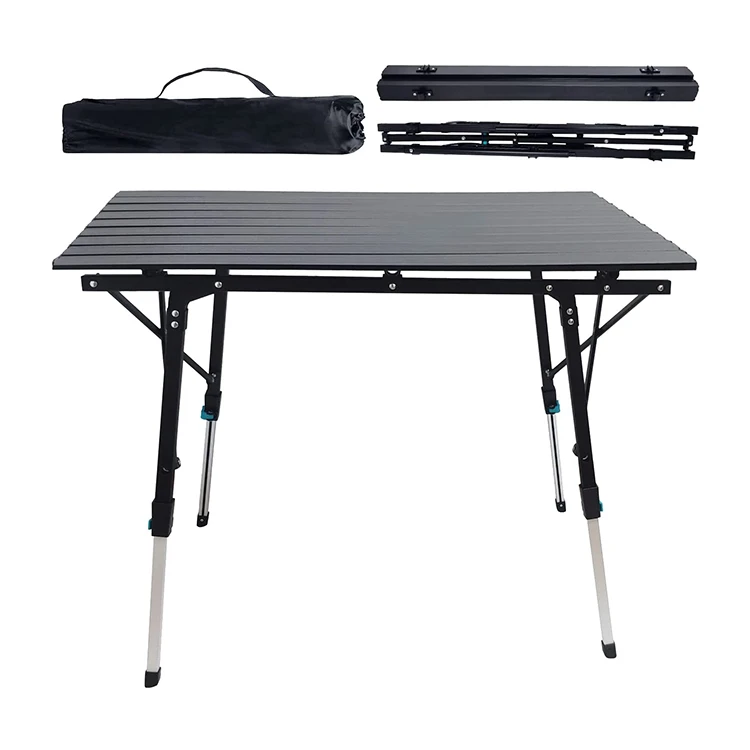 45*45*43cm High Quality Mini folding Camp set bag Camping Table Portable bbq wine picnic wood set portable picnic round fold