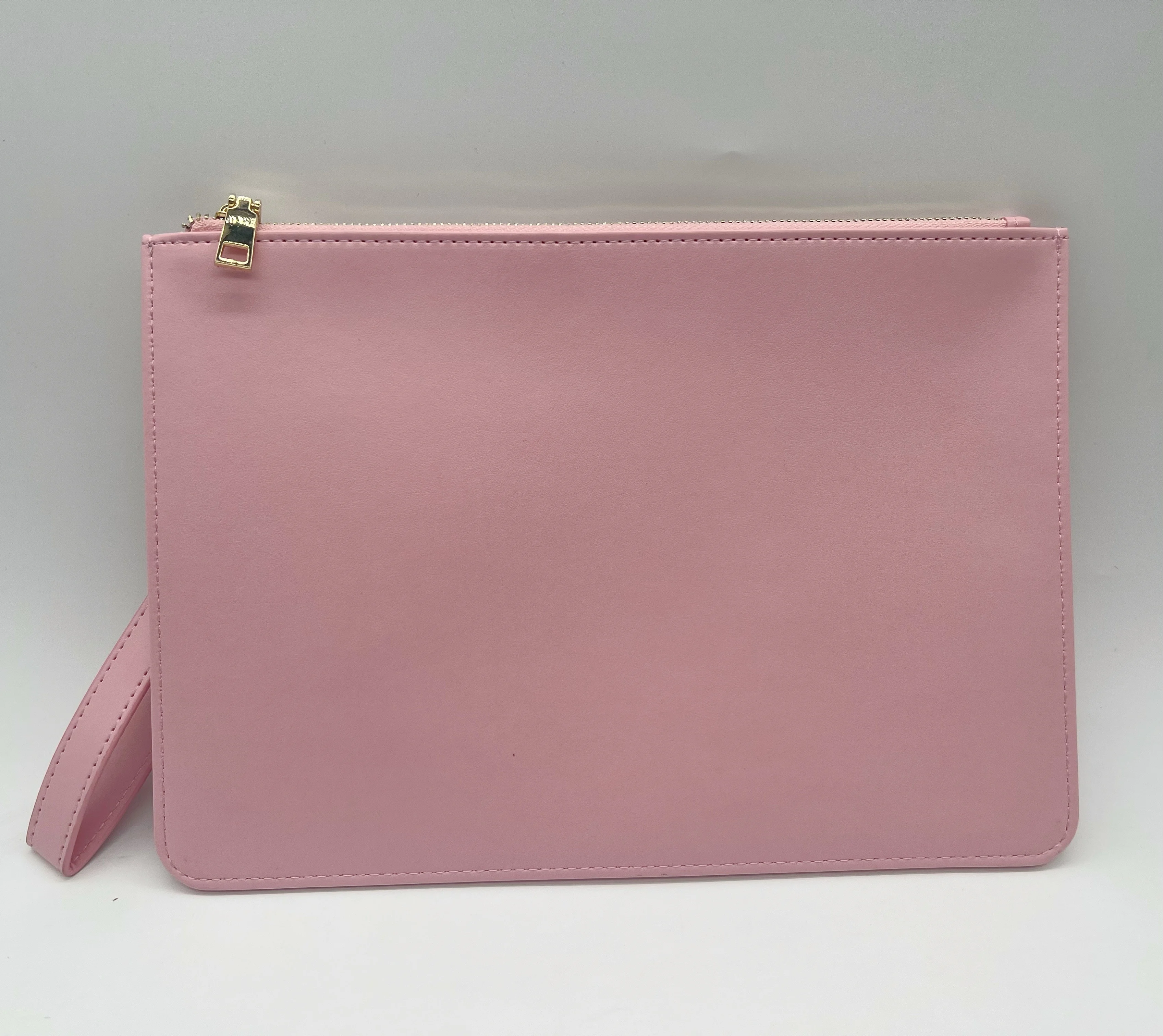 2024 Newly Design Valentines Gifts DST Large Leather Clutch Wristlet Large Zeta Phi Beta Sorority Wristlet Bag with Strap