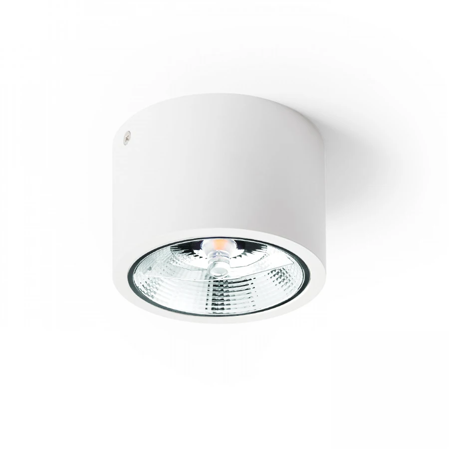 LED AR111 QR111 Round Surface Mounted GU10 Fitting White Black Downlight Aluminum Housing