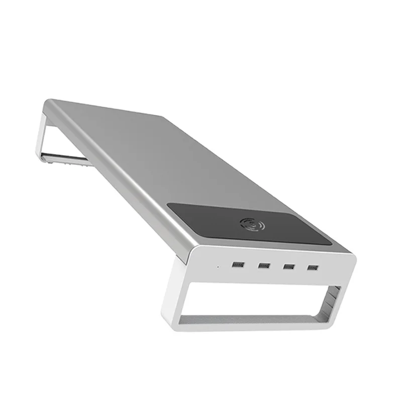 high quality Desktop Organiser Standing Desk Aluminum Laptop Pc Computer Monitor Stand Riser