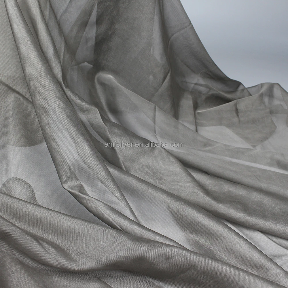 BLOCK EMF ESD EARTHING 100% silver fiber EMF shielding anti radiation anti bacterial material block signal fabric
