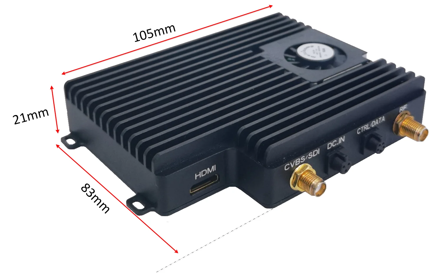 30km NLOS COFDM Video Transmitter with With interface CVBS  For VTOL UAV UGV Drone HD 1080P RF Mobile Wireless Communication
