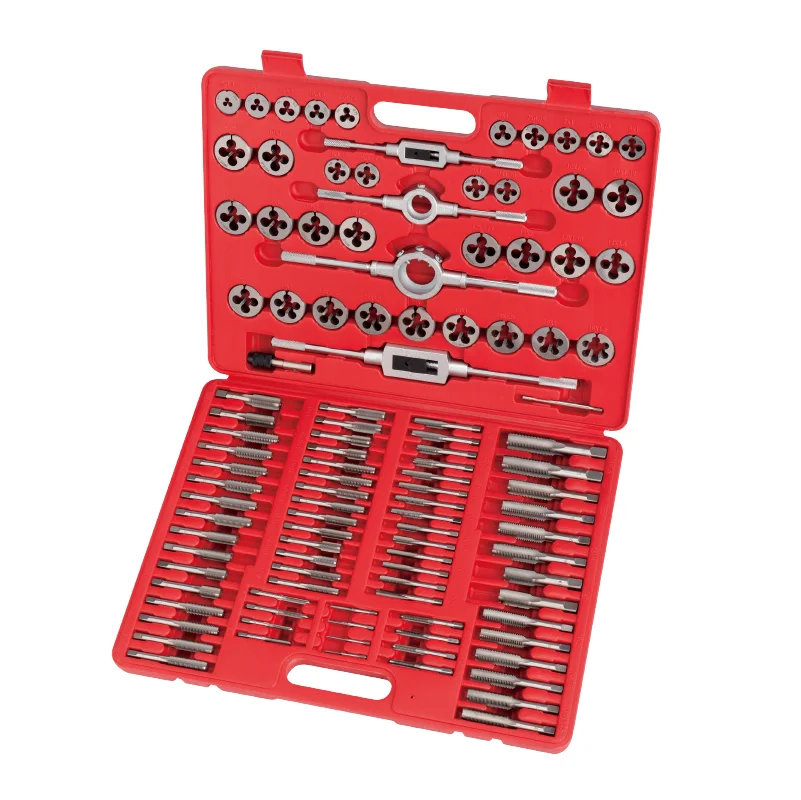 TOMAC 110pcs professional Metric Tap and Die Set Adjustable manual tap repair tool