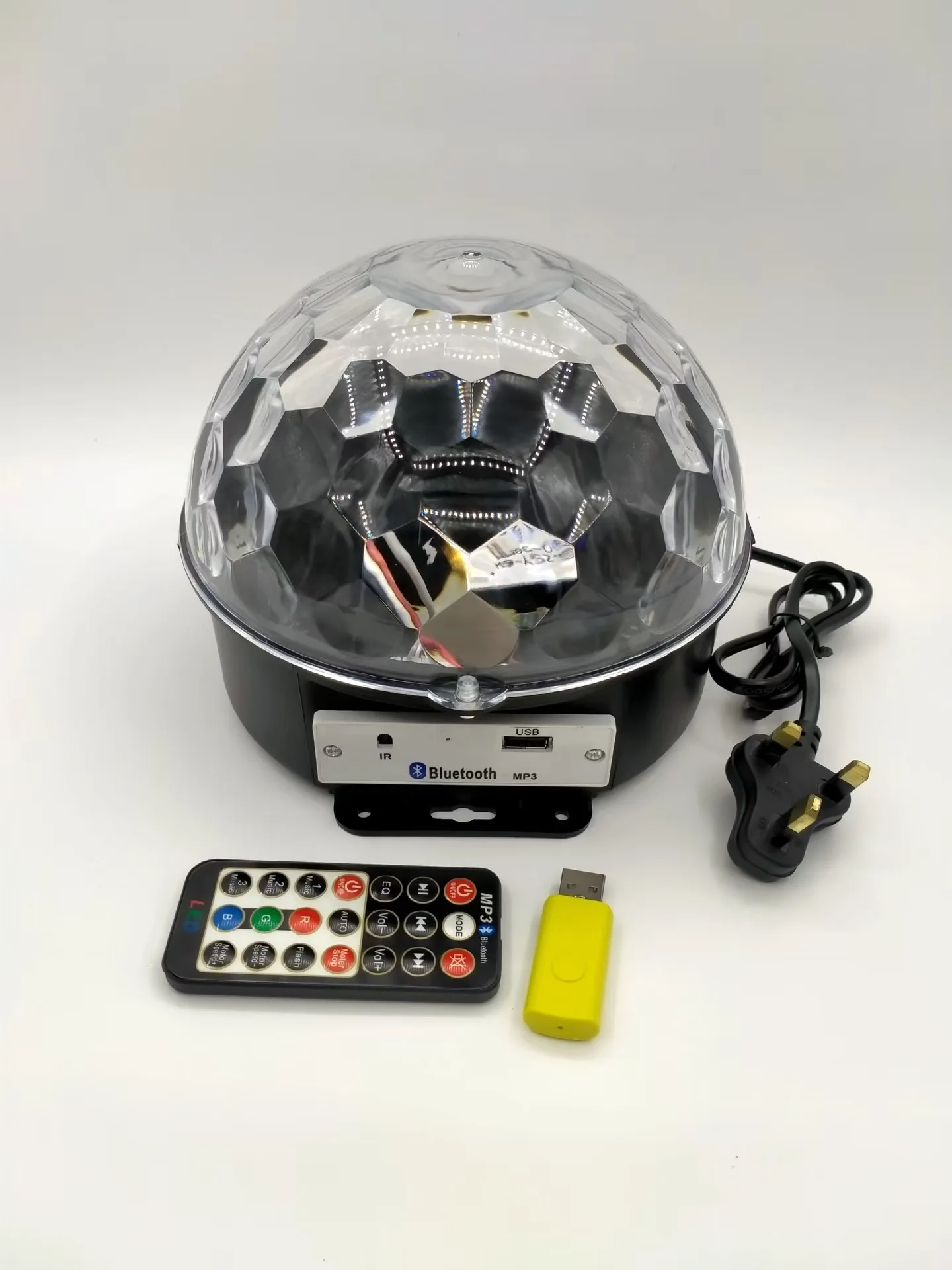 9 color Bluetooth magic ball remote control mp3 music crystal magic ball KTV seven color rotating voice control flash