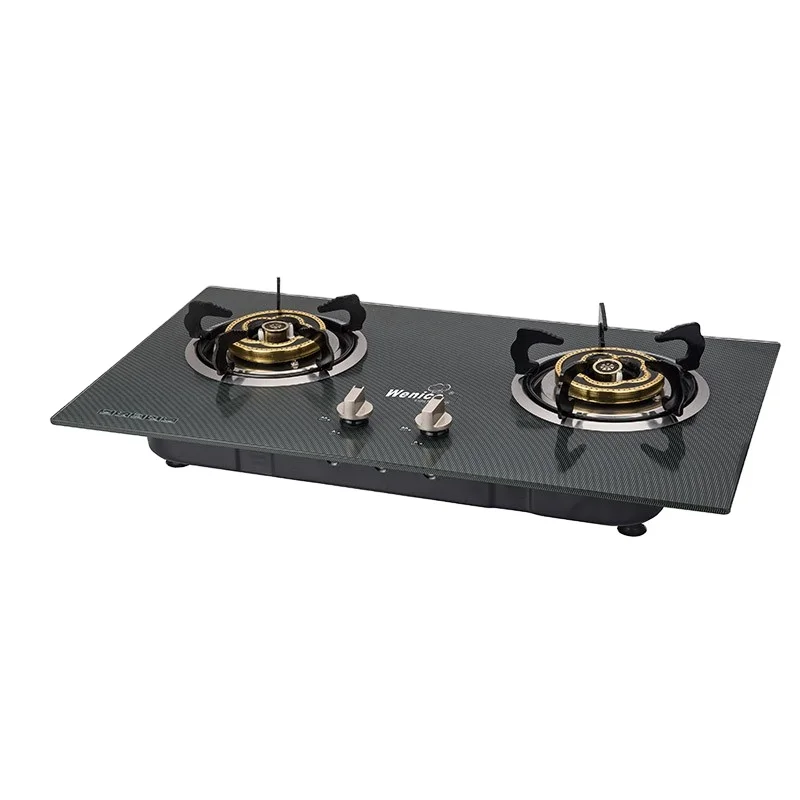 High quality two burner  built-in tempered glass gas stove /gas cooker