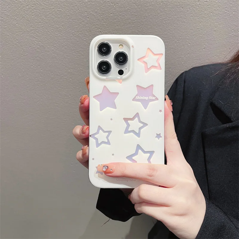 Ins hot sale bling designer phone cases luxury for iphones 14 pro 11 12 13 14 with butterfly star pattern