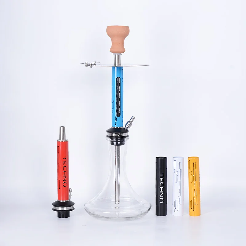 Russian New Design Modern Luxury Digital Storm Hookahs Arabic Hookah Set Custom logo Hollow Stainless Steel Technology