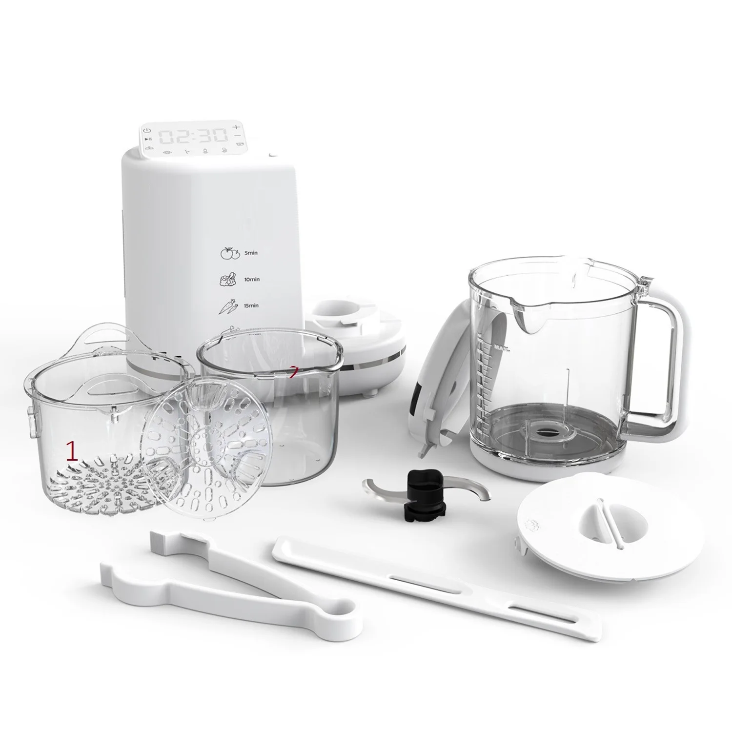 OONEW 4 in 1 multifunctional portable intelligent infant baby food processor maker blender steamer