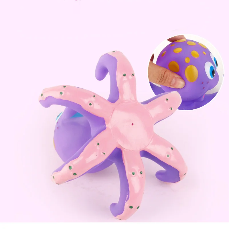 Funny octopus for kids to play into water bathing shower toys plastic funny bath toy octopus