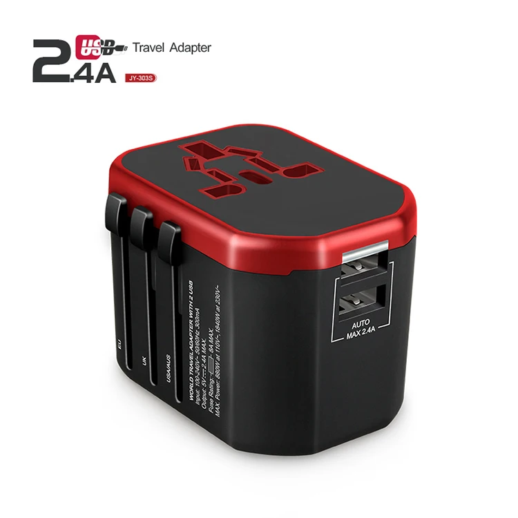 Universal Worldwide Adapter Plug International Travel Adapter with AU US UK EU Plug