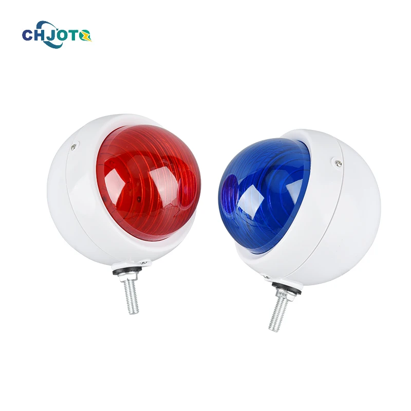 Blue  front LED strobe warning flash lights DC 12V 24V Motorcycle Mount Oval Flashing Beacon Lights for Motorcycle