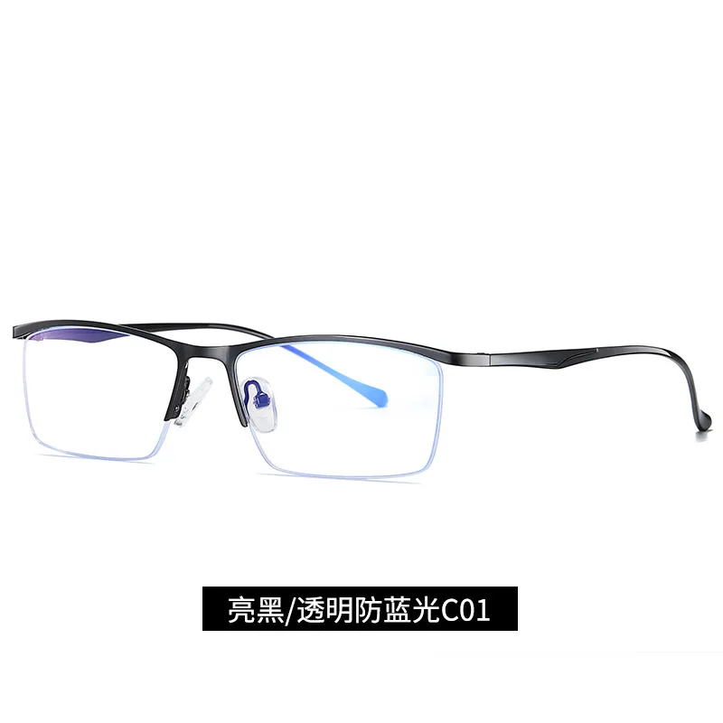 Euromonk Half Frame Anti Blue Ray Computer Glasses Men Screen Radiation Eyewear Eyeglasses Frames Anti Blue Light Blocking Glass
