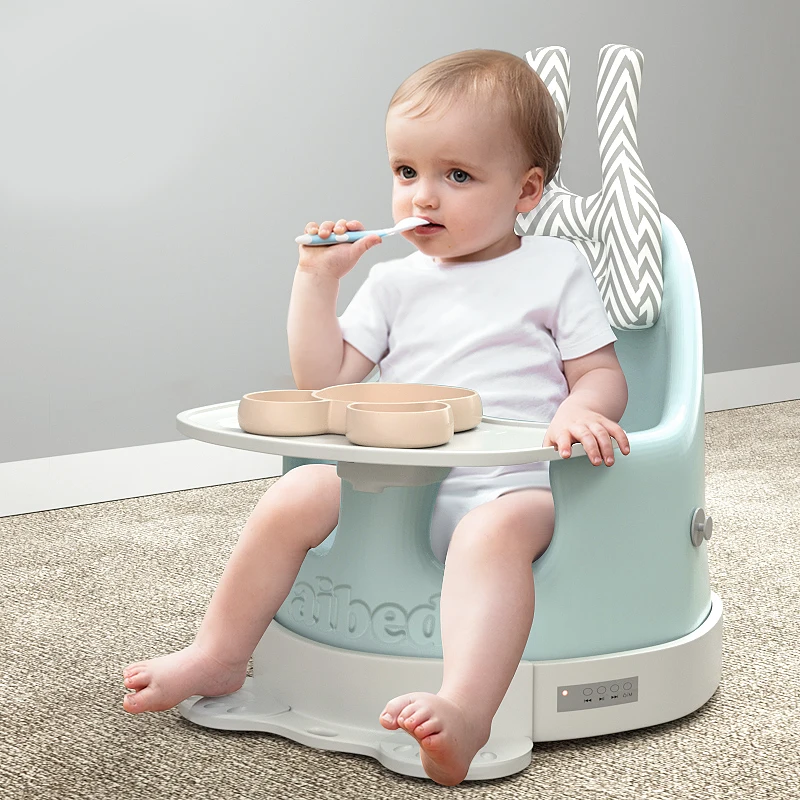 Детское современное высокое кресло Aibedo, детское тяговое обеденное кресло, мягкое интегрированное кресло для кормления ребенка