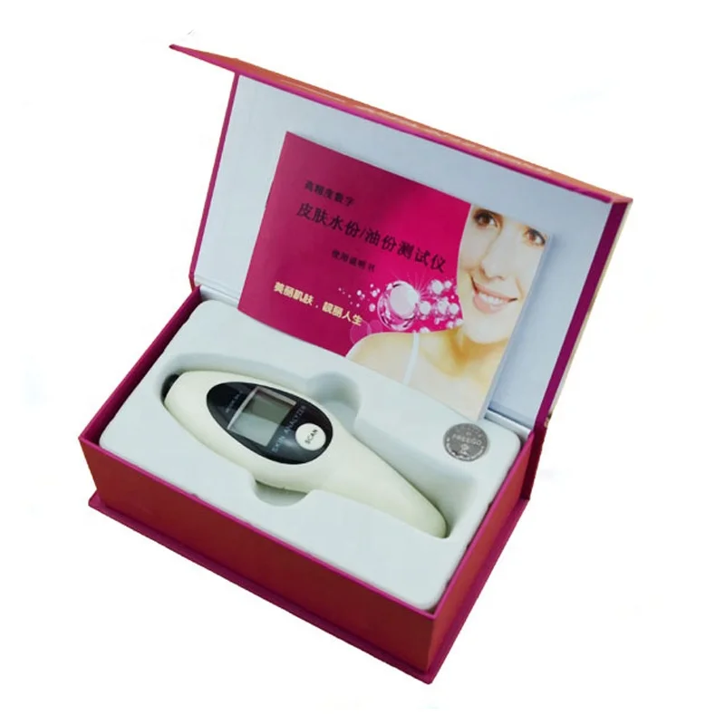 Wholesale skin moisture and oil analyzer with large LCD display skin moisture tester Sk-8