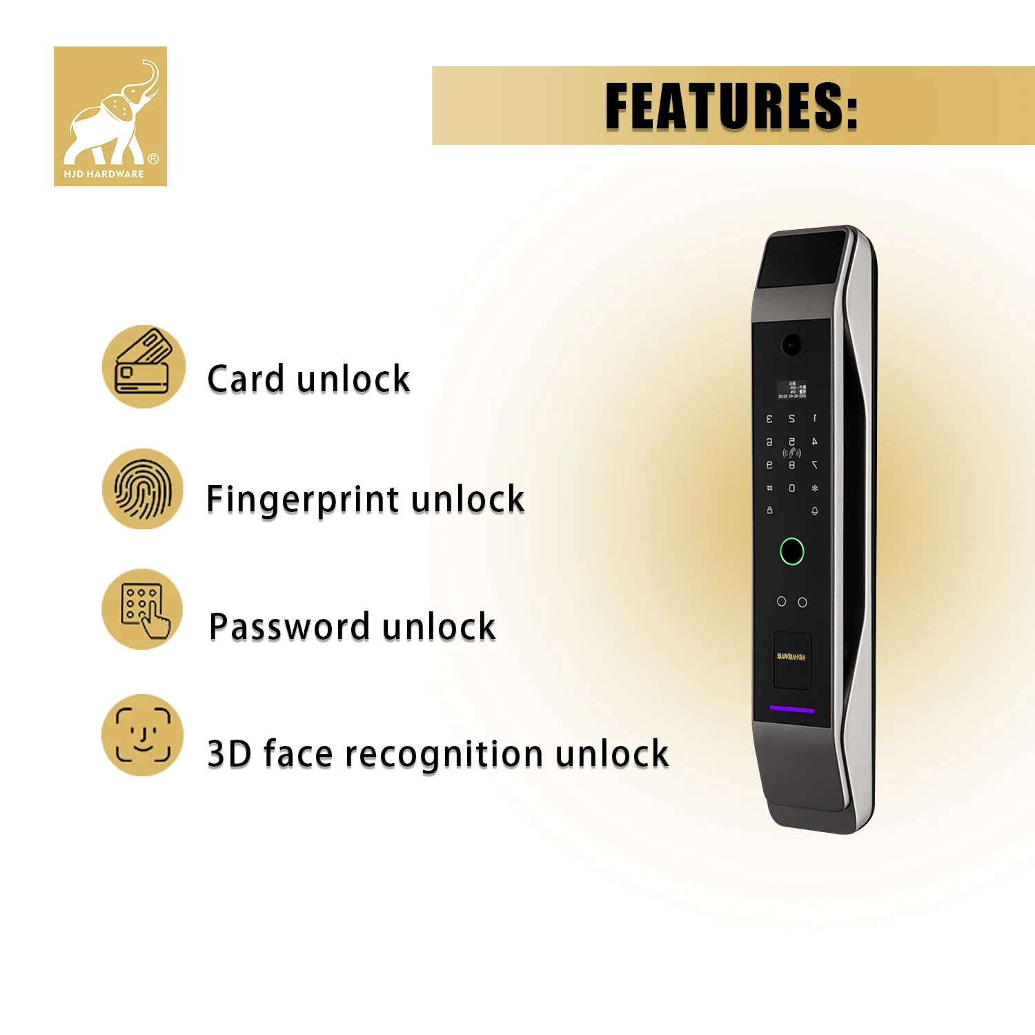 Deadbolt fingerprint digital card gate wood password camera remote control wifi biometric with rfid smart door lock tuya app