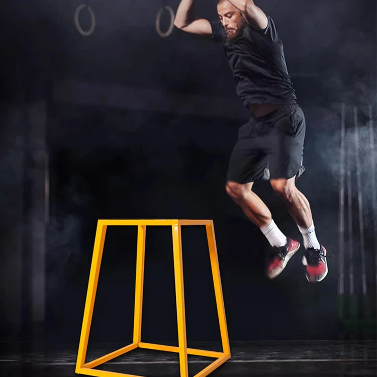 gym equipment speed training plyometric platform jump exercise adjustable steel plyo box set level 5 jumping bench