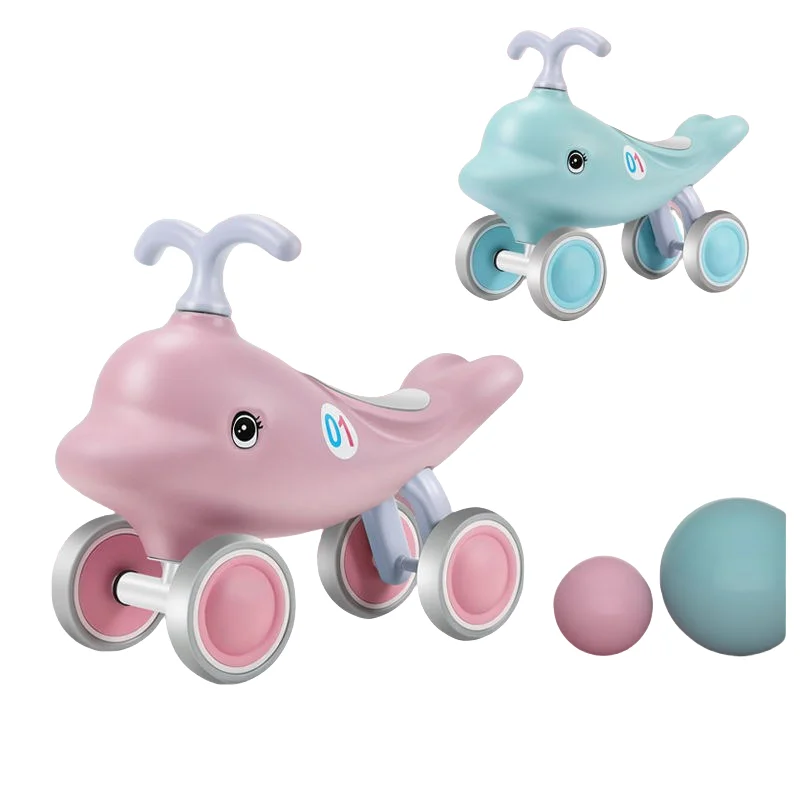 Small dolphin scooter children without pedal balance car 1-3