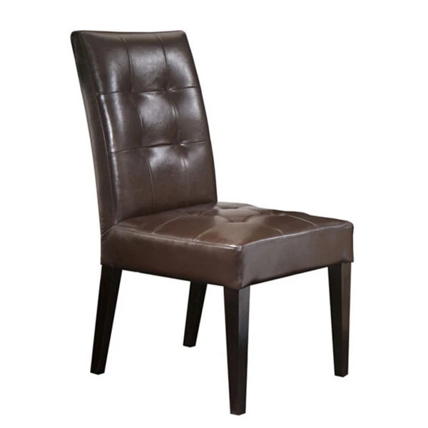 Antique Brown Cow Leather Commerical Dining Wood Chairs With Durable And Strong Structure For USA Restaurant DC-599