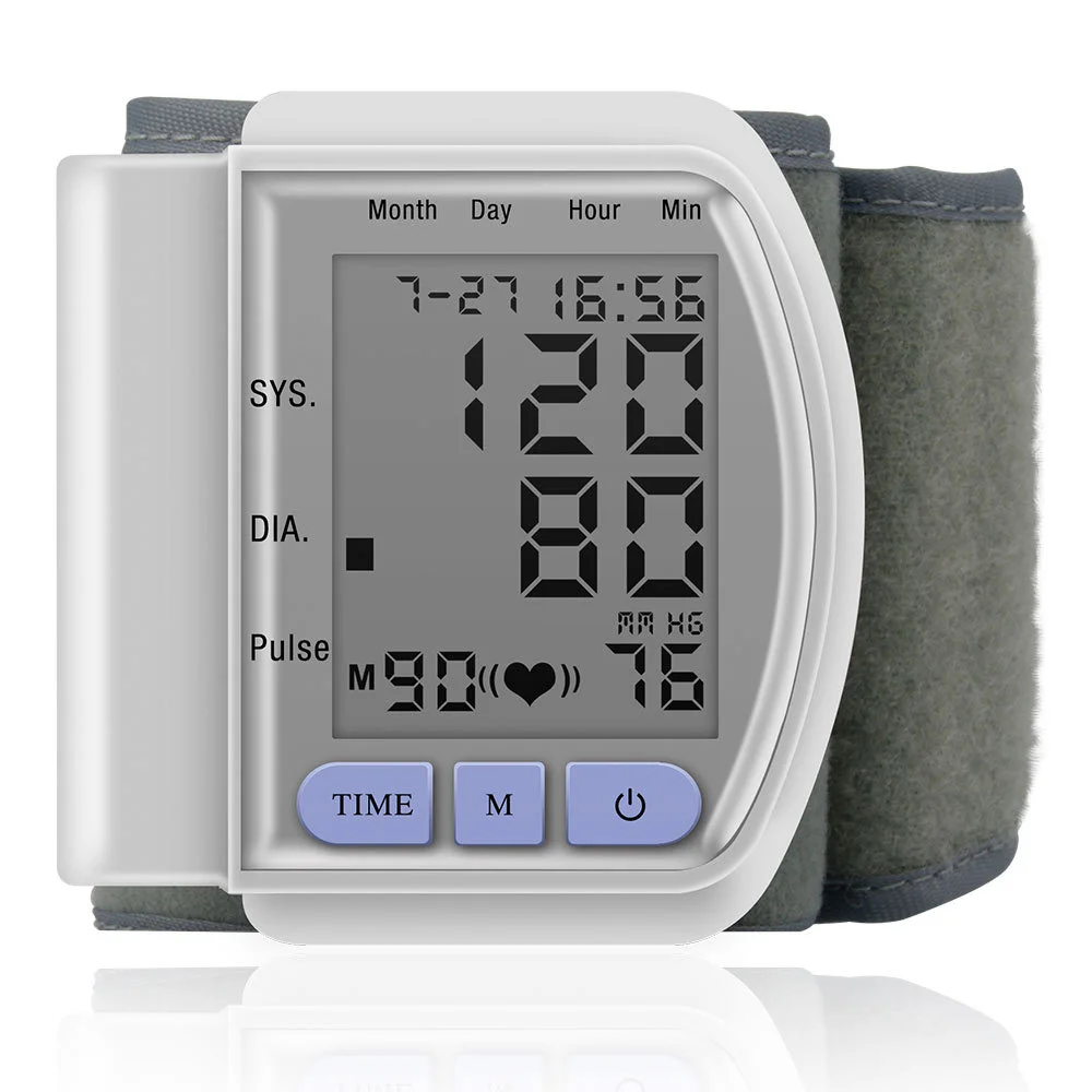2021 New Portable Automatic Digital Wrist Blood Pressure Monitor Device Heart Beat Rate Pulse Meter Measure Tonometer