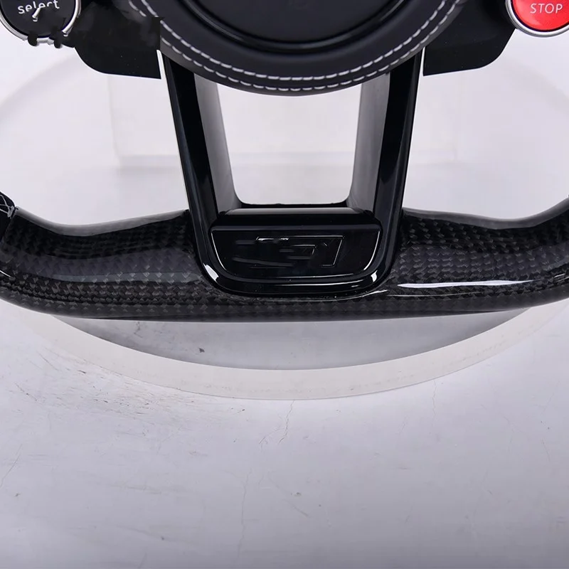 Upgrade For Audi R8 TTRS A3 A4 A5 RS3 Carbon Fiber Luxury Alcantara Leather Steering Wheel