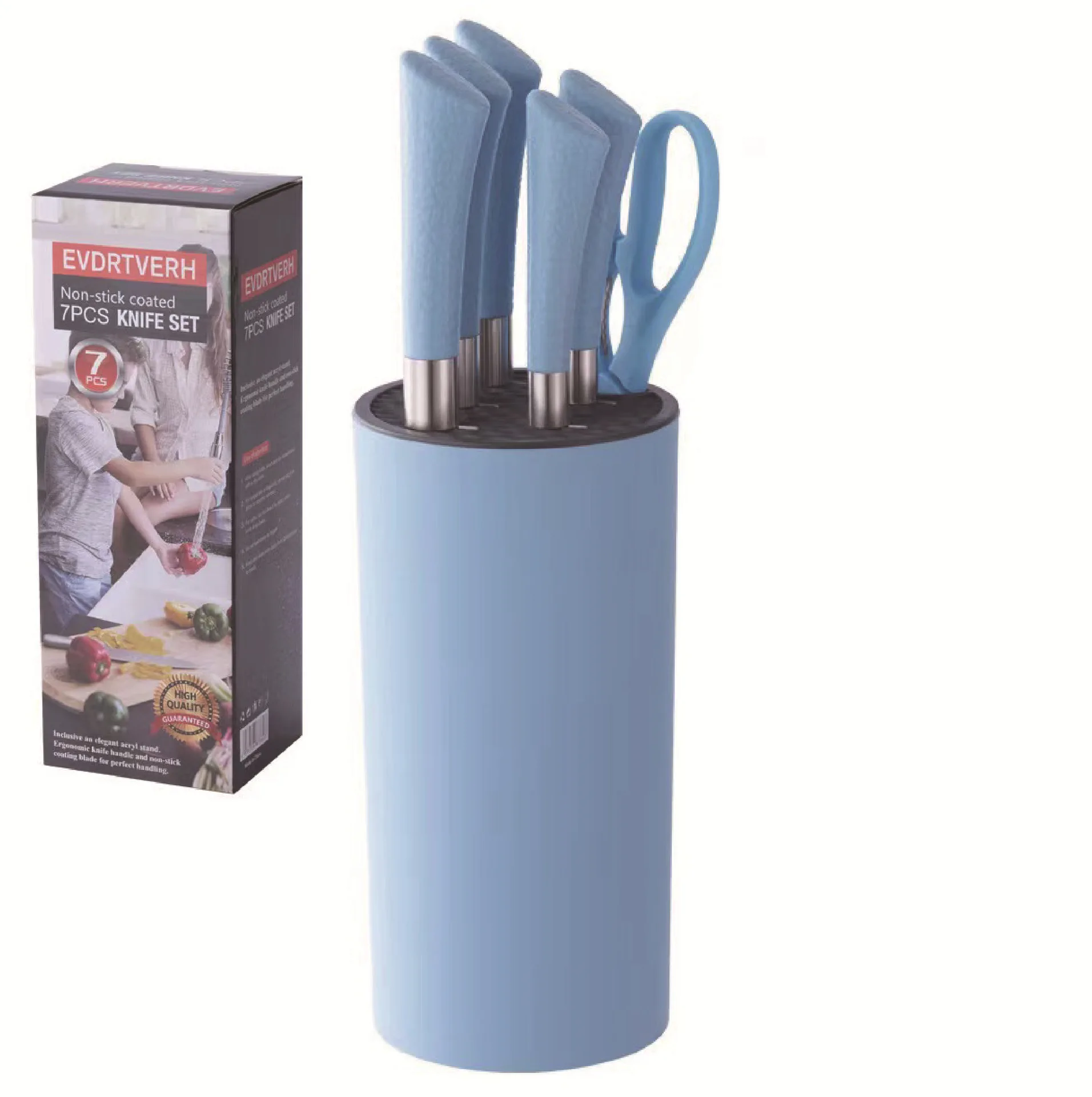 Top Fashion Seven Piece Set 3cr13 Knife Sets Stainless Steel 7pcs kitchen knife set