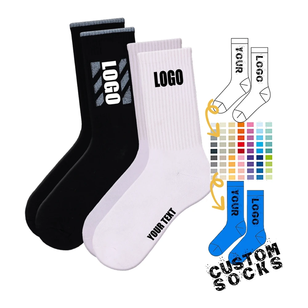 Индивидуальные мужские носки удобные трикотажные хлопковые индивидуальный дизайн для экипажа