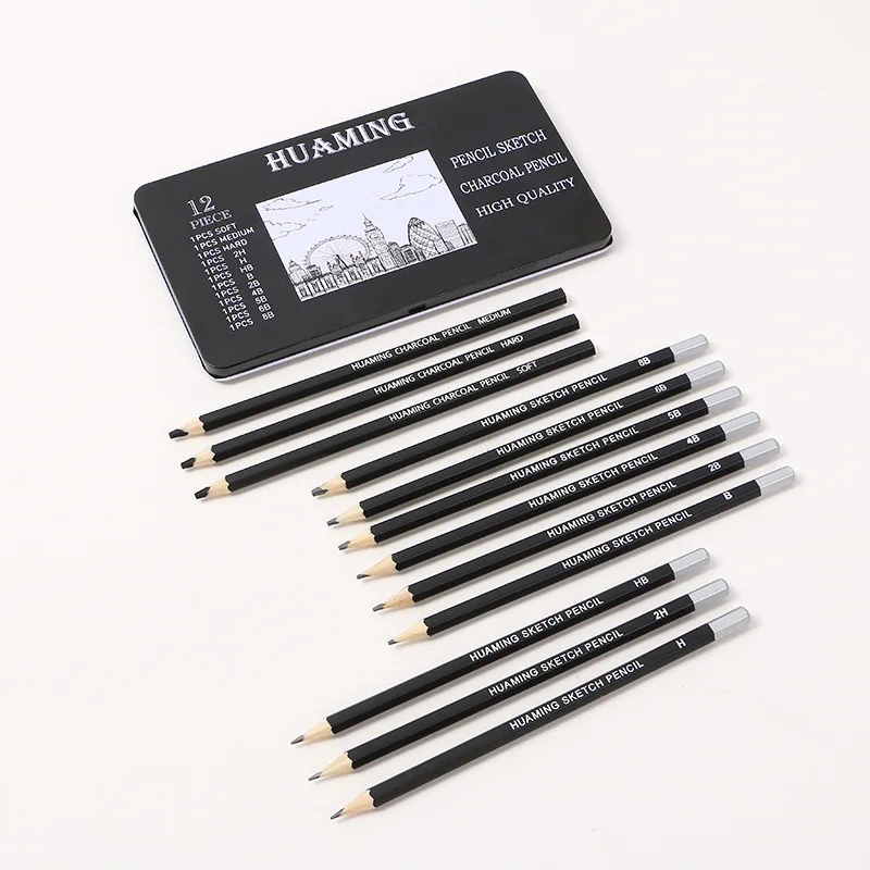 
12 pcs pencil set drawing pencils set sketching artist 