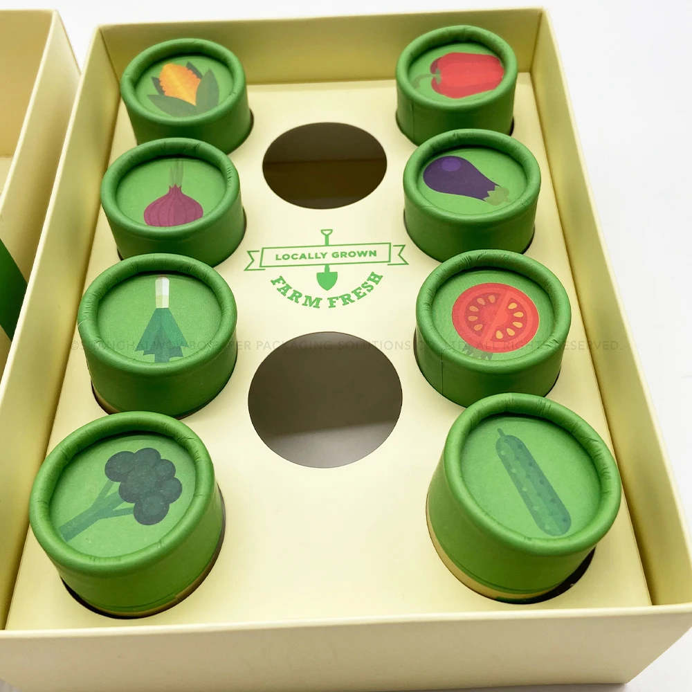 Hot Selling Wholesale Handmade Green Matte Laminated Offset Printed Custom Logo Tea Coffee Bean Gift Packaging Round Tube Box