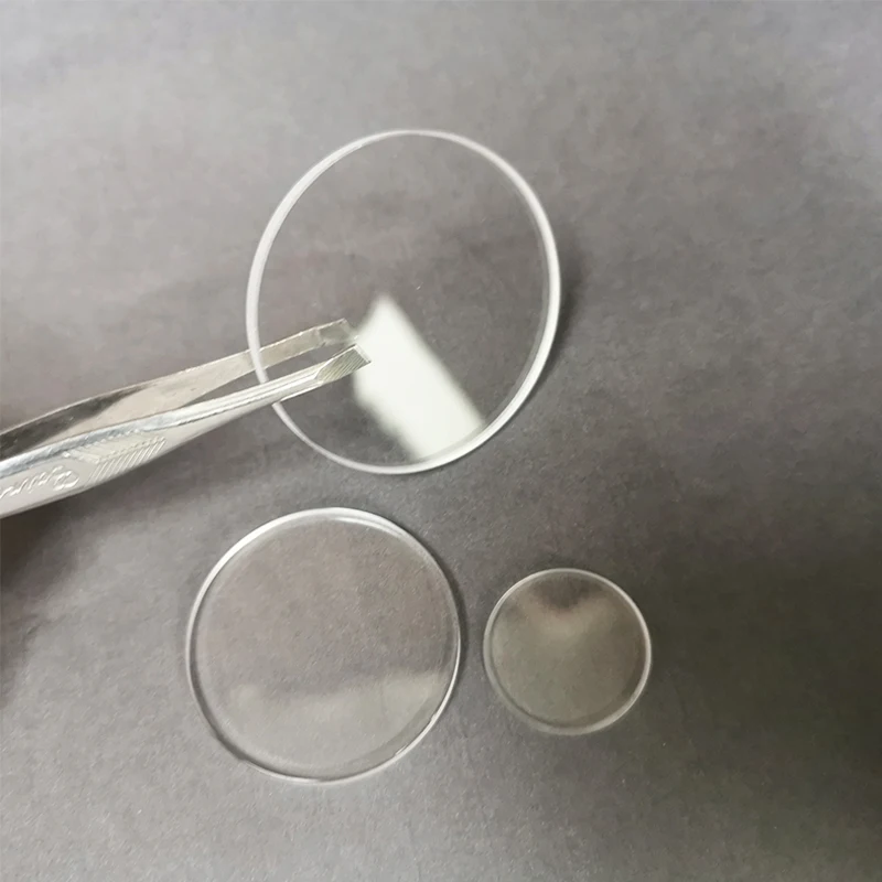 K9 material circular sheet 25 * 2mm ultra-white circular glass optical window sheet coating processing Glass