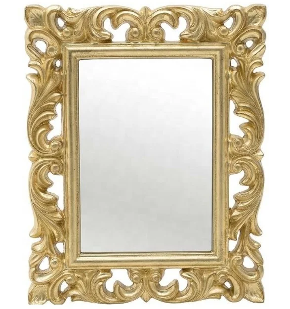 Home Decorative Oval Wall-Mounted Resin Frame Bathroom Vanity Mirror Painted Love Style with Painting Pattern