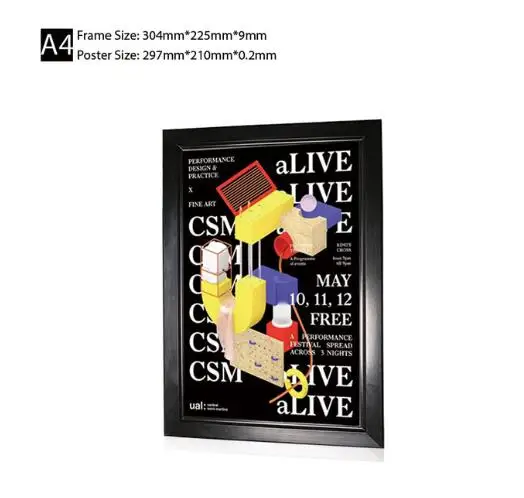 Custom Wholesale Outdoor Led Lightbox Poster A1 A2 A3 A4 Backlit Led Snap Aluminum Frame Advertising Light Box