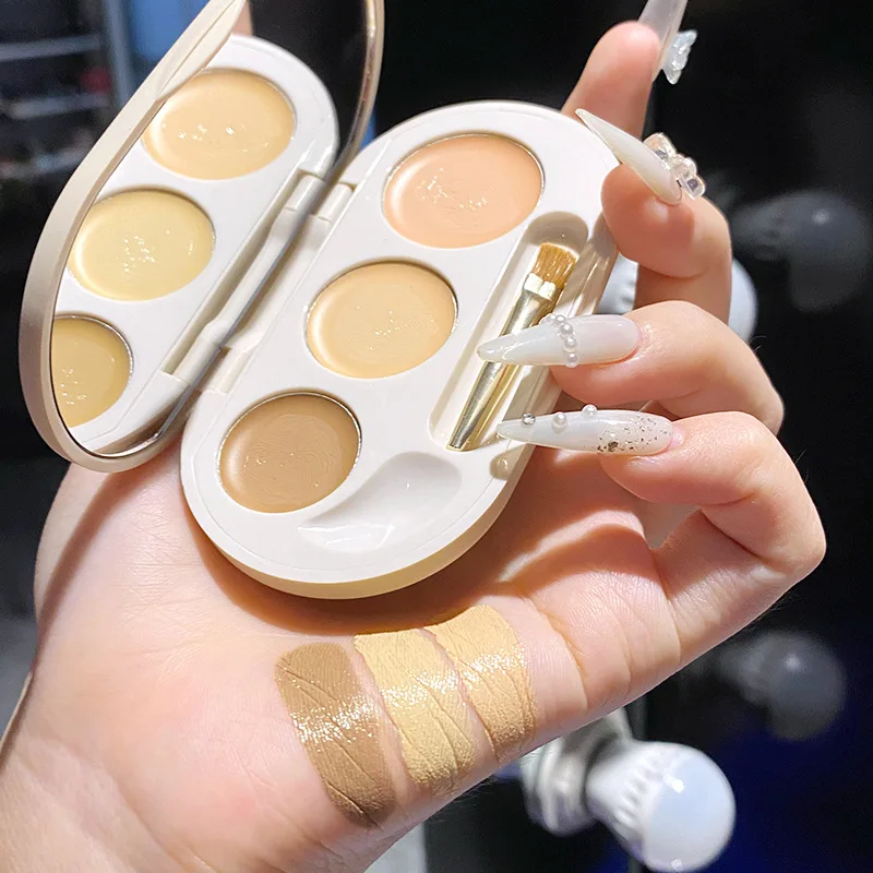 Private label new 7-color concealer disc to cover dark circles lasting waterproof custom logo maquillaje al por mayor